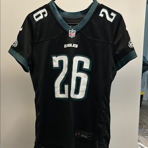 Nike Black and Teal NFL Eagles Jersey